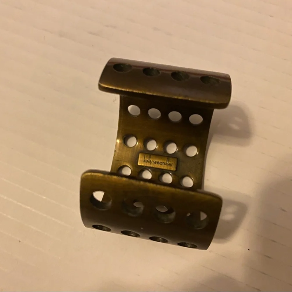 Kelly Wearstler Cuff in Perforated Antique Brass - Picture 5 of 7